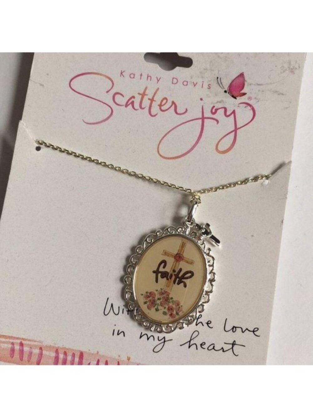 New Kathy Davis Faith Pendant Necklace